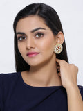 Kundan Meena Round Stud Earrings