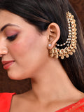 Gold Leaf Long Traditional & Ethnic Earrings For Women