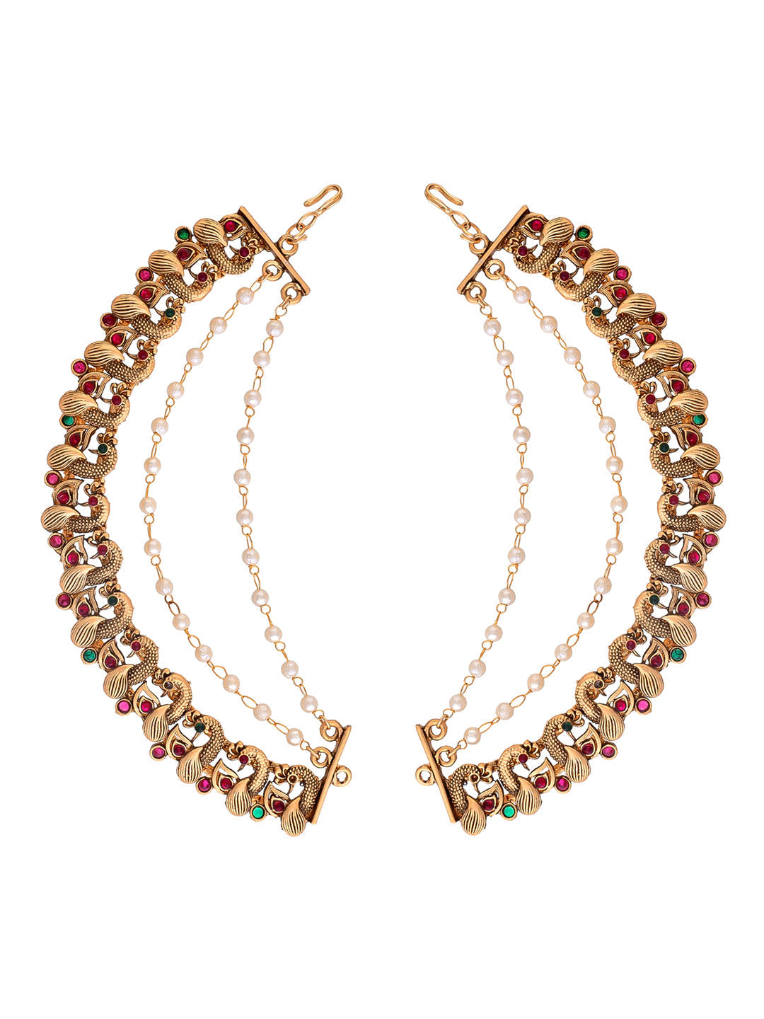 Golden Cascade Traditional  Earrings For Women