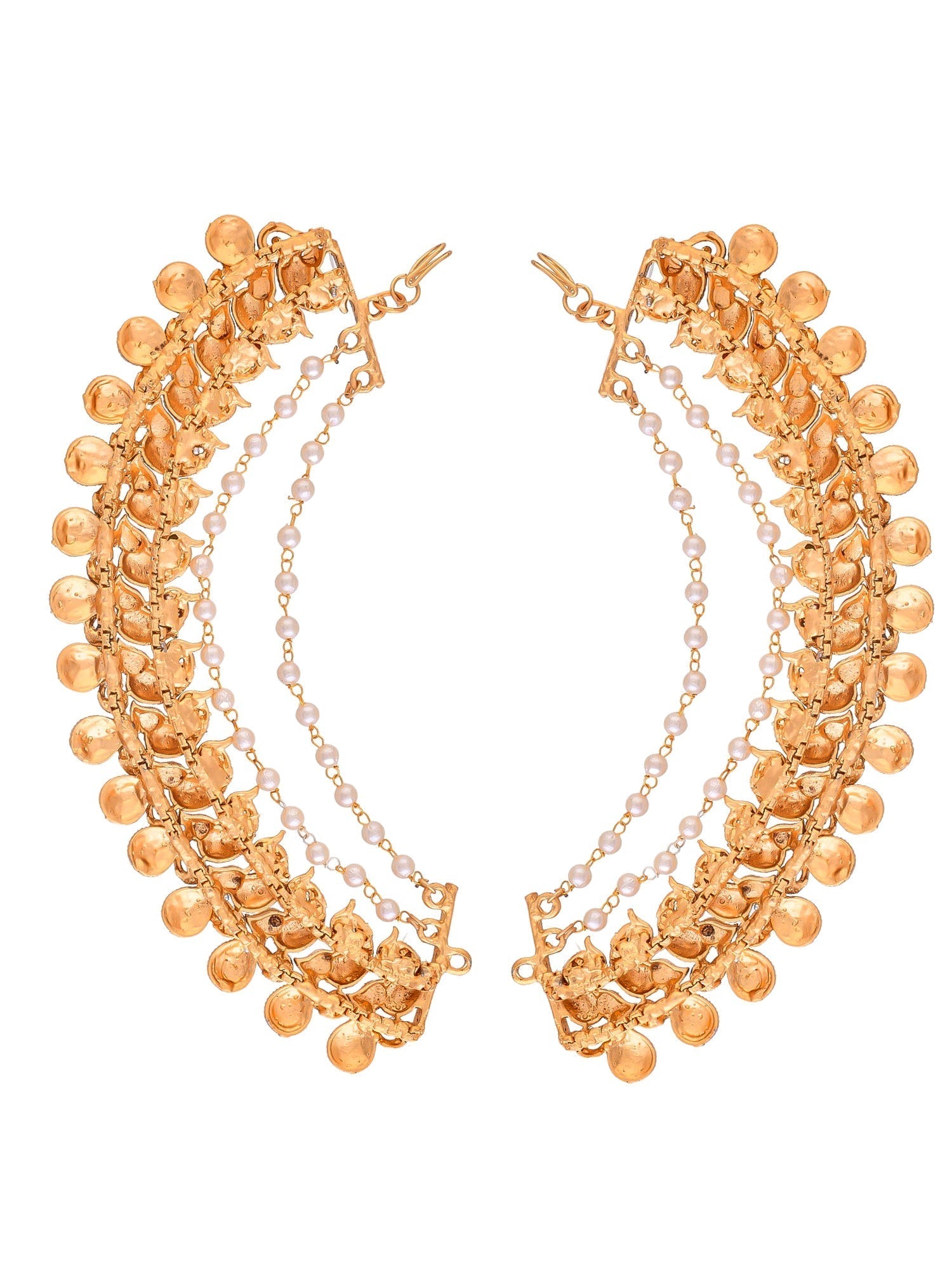 Gold Leaf Long Traditional & Ethnic Earrings For Women