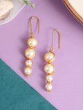 Gold Wire Pearl Drop Earring for Western Outfit