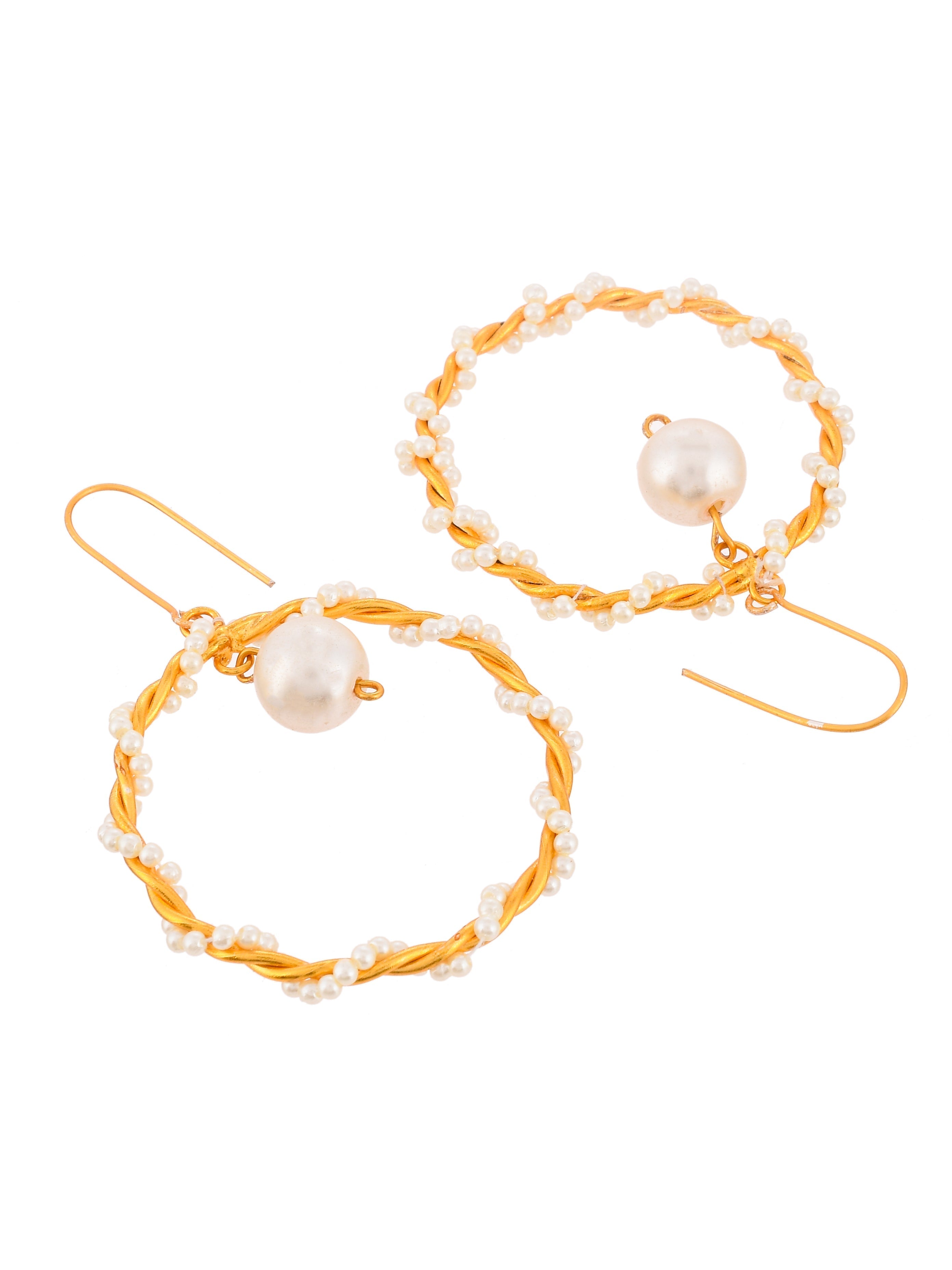 Gold Plated Contemporary Hoop Earrings