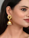 Gold Plated Peacock Jhumka Designs Earrings For women