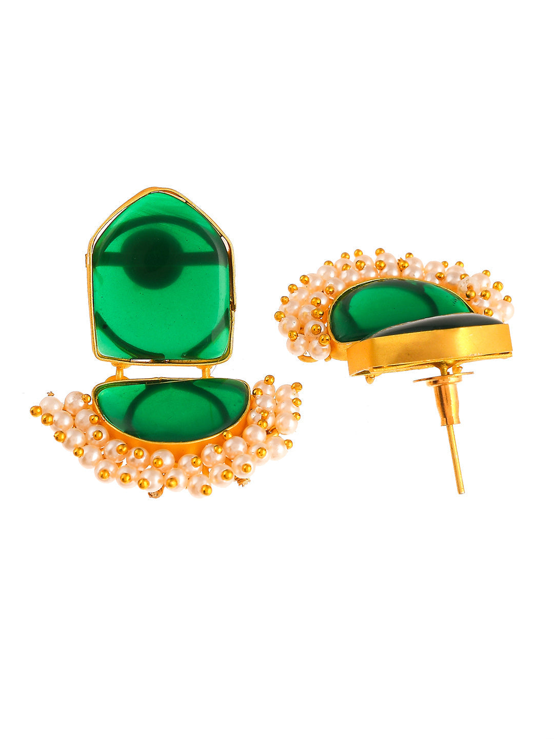 Gold Plated Traditional Beads Drop Earrings